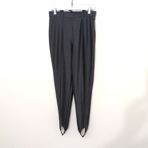 Olsen| Grey Sparkly Shiny Stirrups Side Zippered Pants Tricetat Blend